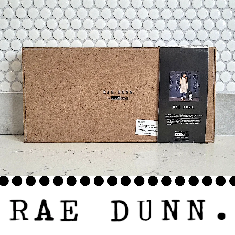 🆑️ CLEARANCE Rae Dunn Tan Wood Tank Tray Reads REVITALIZE - NWT